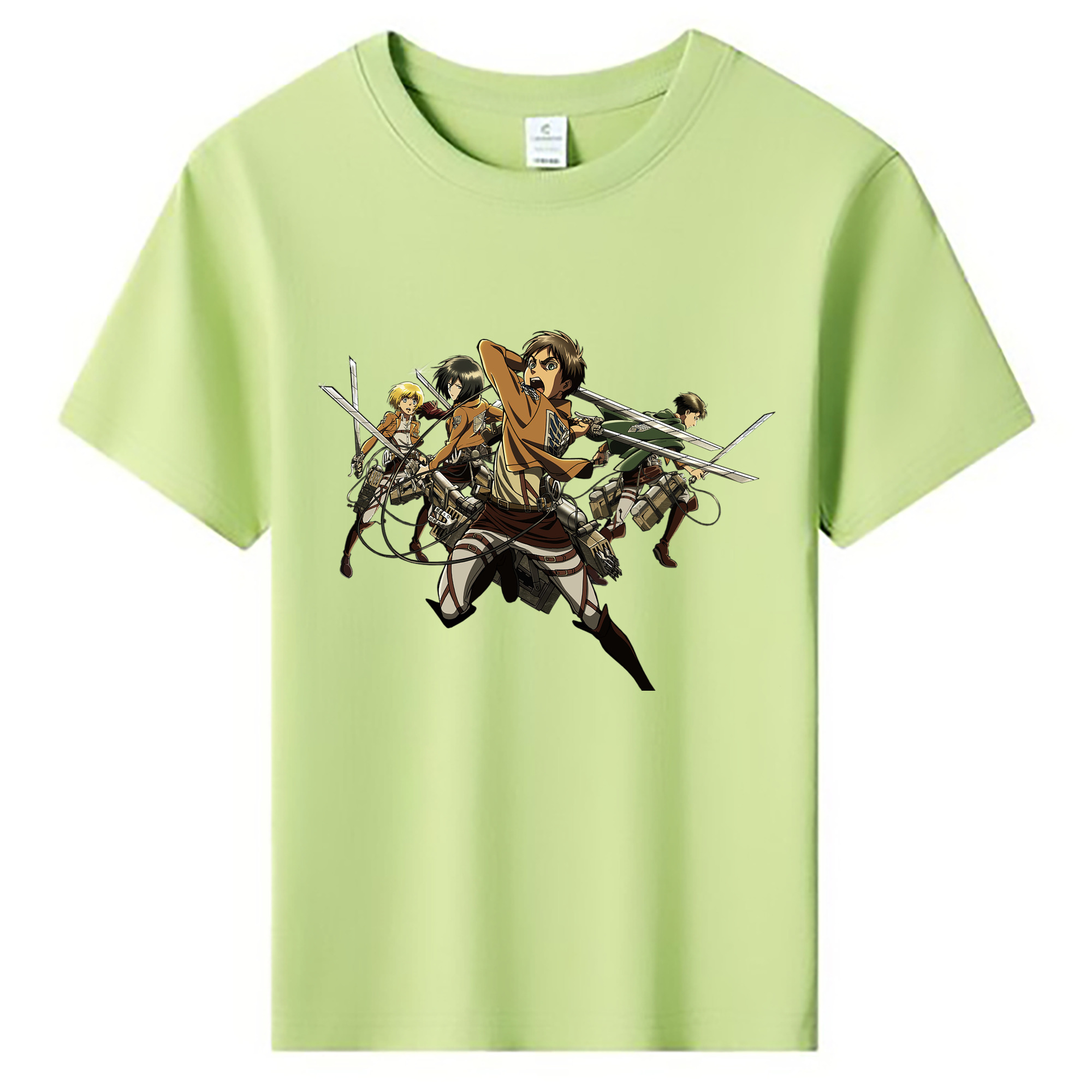 （画像用） 進撃の巨人 エレン･イェーガー Attack on Titan Eren Jäger 綿100％キッズTシャツ（フロントプリント）